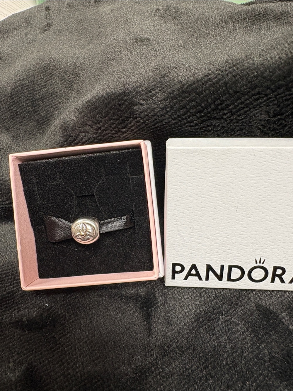 Authentic Retired Pandora Sterling Silver with 14K gold accent-Cupcake